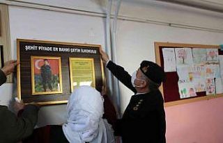 Okula şehit köşesi yaptırıldı