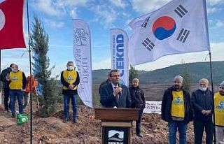 Orman yangınında Güney Koreli vatandaşların bağışladığı...