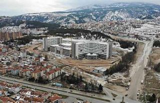 (ÖZEL) Kütahya Şehir Hastanesi betonarme işi tamamlandı