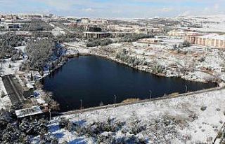 (ÖZEL) Saklıgöl’de kar güzelliği