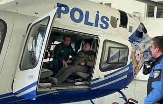 Polis helikopterine binen engelli vatandaş, hayalini...