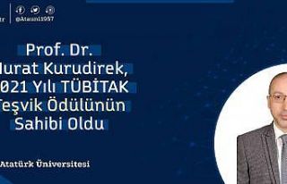 Prof. Dr. Murat Kurudirek, 2021 Yılı TÜBİTAK teşvik...