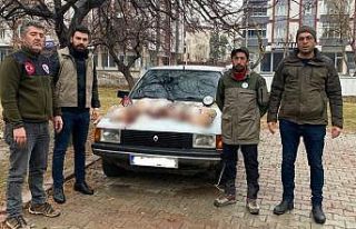 Projektörle tavşan avlayanlara 24 bin lira ceza