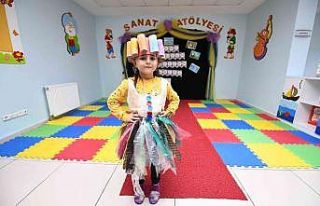 Pursaklar’da atıklardan birbirinden güzel ürünler...