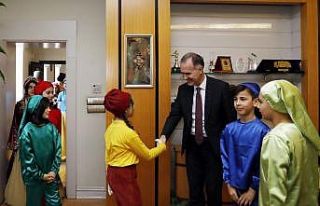 Roman kahramanları Başkan Taban’ı ziyaret etti