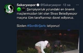 Sakaryaspor taraftarını maça böyle davet etti