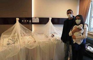 Samsunlu çiftin ’dördüz’ bebek mutluluğu