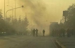 Seyir halinde lastiği patlayan tır alev aldı