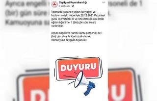 Seyitgazi’de okullar 1 gün tatil