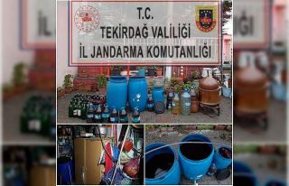 Tekirdağ’da 360 litre sahte içki ele geçirildi