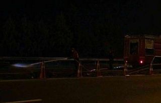 TEM Otoyolu iki tırın çarpıştığı kazanın...