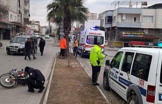 Ticari araçla çarpışan motosiklet sürücüsü...