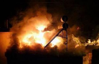 Tokat’ta iki katlı ev alev alev yandı