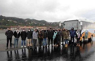 Üniversite öğrencileri Rize-Artvin Havalimanı...