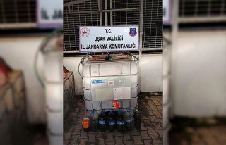 Uşak’ta 825 litre kaçak şarap ele geçirildi
