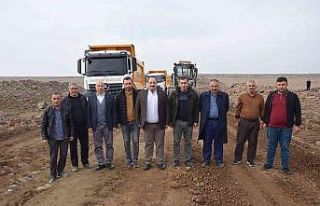 Viranşehir’de stabilize yol çalışması