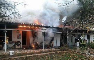 Yayla evinde yangın