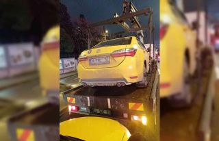 Yolcu seçen 6 sürücünün ticari taksisi trafikten...
