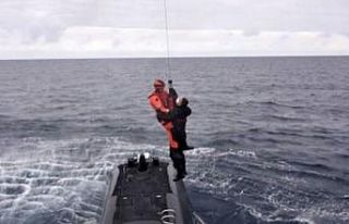 Akdeniz Kalkanı’nda görevli denizaltı personeli...