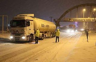 Aksaray-Adana ve Nevşehir karayolları kar ve tipi...