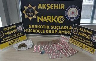 Akşehir’de durdurulan araçta 150 adet uyuşturucu...