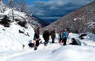 Alaçam Doğa Sporları Kulübü’nün kar mesaisi