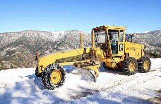 Alanya yaylalarında kar mesaisi