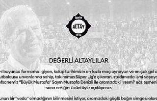 Altay’dan Mustafa Denizli’ye teşekkür