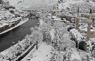 Amasya’da kartpostallık kış masalı