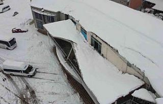 Amasya’da otogar çatısı çöktü