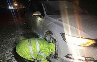 Antalya-Konya karayolunda kar yağışı sebebiyle...