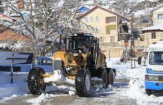 Antalya’nın Akseki ilçesinde 37 mahalle yolu kar...