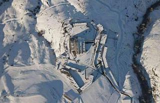 Baksı Müzesi karla kaplandı görsel şölen oluşturdu