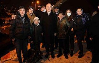 Başkan Özlü’den doğal kayak pistine ziyaret