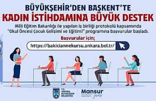 Başkent’te kadın istihdamına katkı: Okul öncesi...