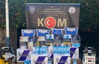 Binlerce gümrük kaçağı makaron ele geçirildi