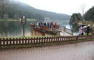 Bolu’da, yeni yılın ilk gününde Gölcük’te...