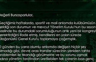 Bursaspor taraftarı yönetimi yeniden istifaya davet...