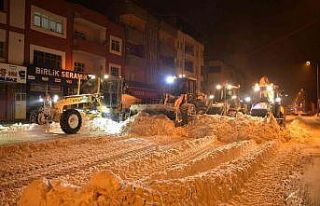 Caddelerden temizlenen karlar Ceyhan Nehri’ne can...