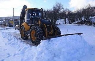 Çameli’de karla mücadele devam ediyor
