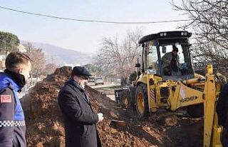 Çan Belediyesi yeni hastane yolu yenileme çalışmalarına...