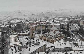 Çankırı’daki yoğun kar yağışı havadan görüntülendi