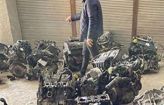 Ceyhan’da 34 çıkma otomobil motoru ele geçirildi