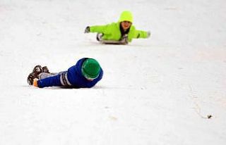 Çocukların ’Beleştepe’de kar keyfi