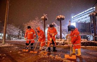 Denizli’de 300 kişilik ekiple kar mücadele