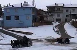 Denizli’de traktörle karda TrakSky keyfi