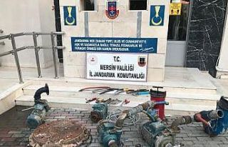 Dinamo hırsızları jandarmanın titiz çalışması...