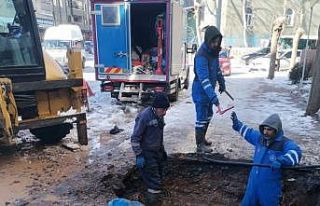DİSKİ buzlanma sonucu yaşanan arızalara müdahale...