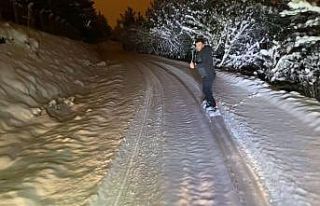 Doğaseverlerin snowboard heyecanı