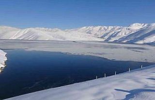 Eksi 30 derecede Dilimli Barajı dondu